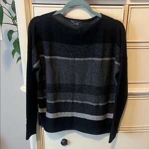 Vince Men's Dark Striped Crewneck Sweater